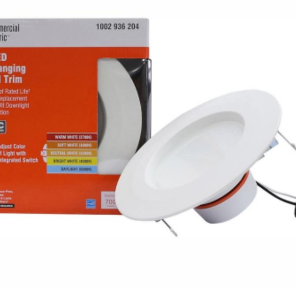 5/6 in Matte White Integrated LED Recessed Light Energy Star Rated New Open Box - Picture 5 of 7
